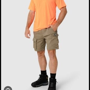 Caterpillar Men's Gray Carpenter Travker Vanvas Shorts 34 New